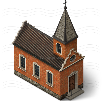 church isometric icon